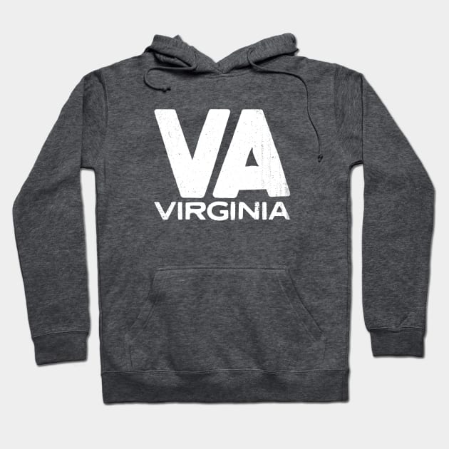 VA Virginia Vintage State Typography Hoodie by Commykaze